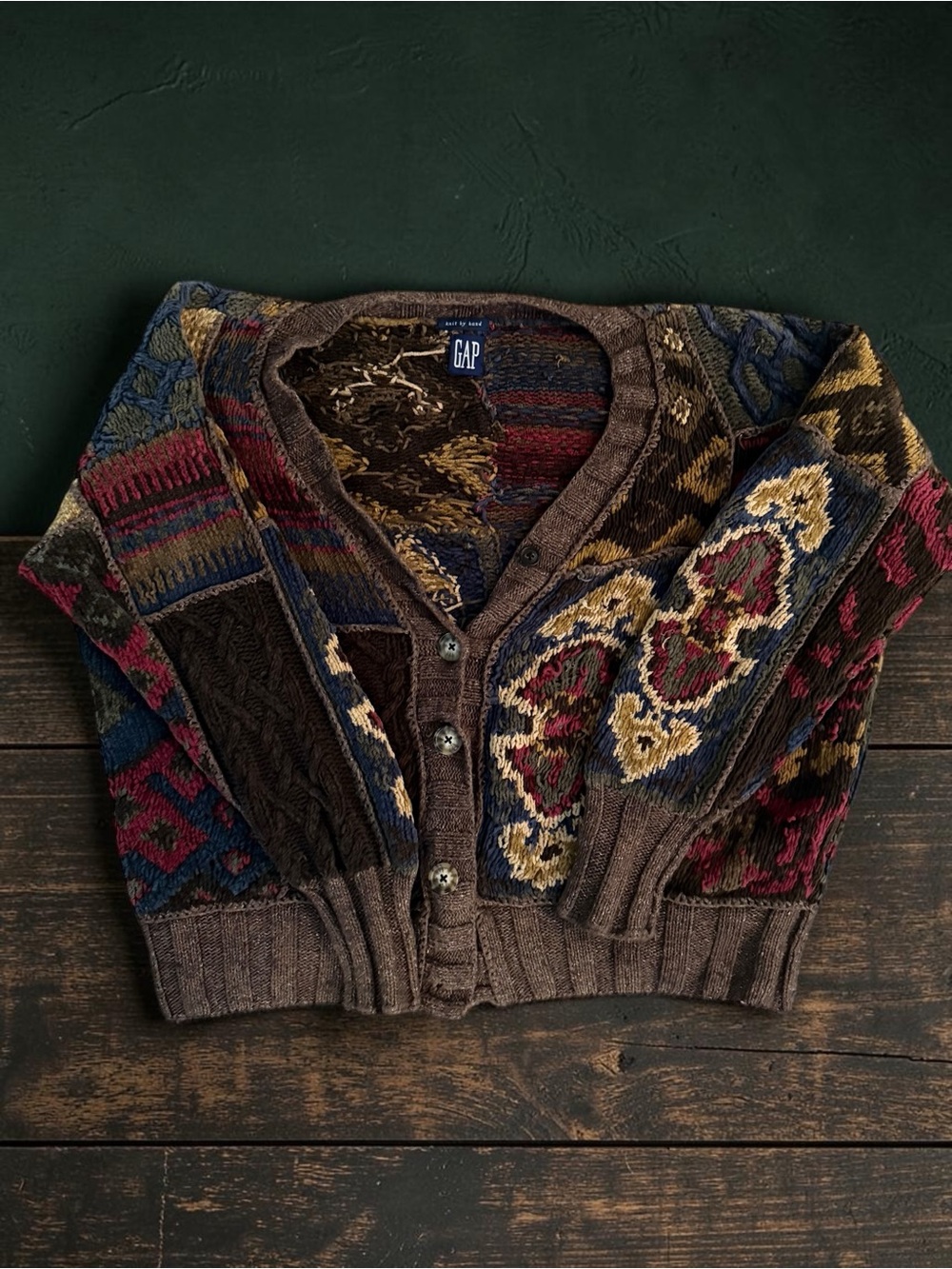 Vintage GAP Patchwork Cardigan That My Son Wore Voluntarily